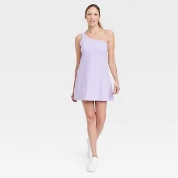 Women's Asymmetrical Mini Dress - All in Motion Lilac Purple XL. New - Picture 3 of 3